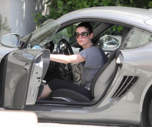 Ashley Greene drives Porsche Cayman S