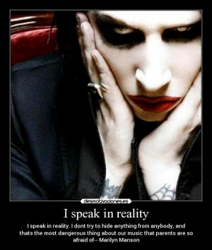 carteles y desmotivaciones de marilyn manson quotes reality afraid