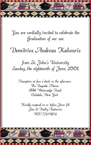 Welcome to our Graduation Invitations web pages.