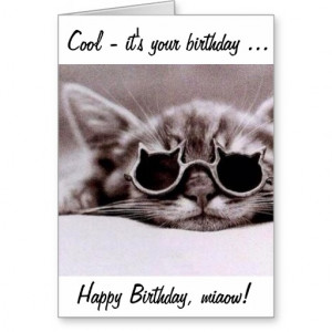 cool cat happy birthday
