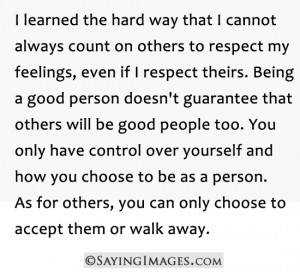 Yourself And How You Choose To Be As A Person: Quote About You Only ...