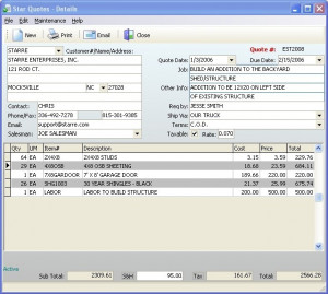 Star Quotes /Estimates is a simple yet powerful program used to make ...