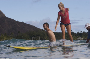 Bethany Hamilton teaches Nick how to surf in Hawaii in 2008. Bethany ...