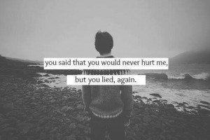 again, black and white, broken, hurt, lie, love, me, quote, text, true ...