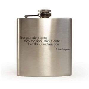 Scott Fitzgerald quote laser engraved flask by TheChugLife, $22.00