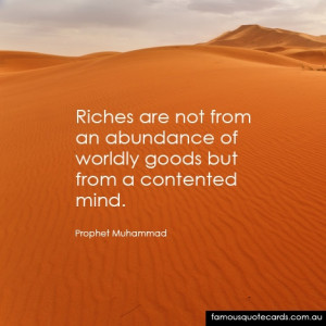 Quotecard A contented mind