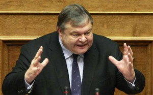 Greek finance minister Evangelos Venizelos, in Parliament on Sunday ...