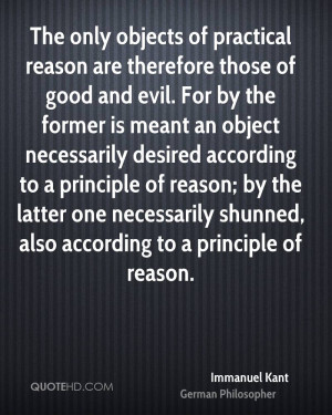 ... one necessarily shunned, also according to a principle of reason