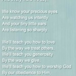 Baby Dedication Poem With Scripture