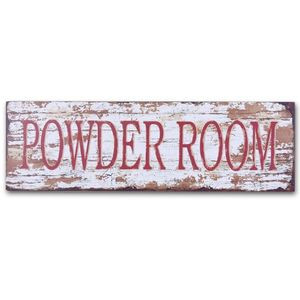... Decorative Wooden Sign Plaque with Quote POWDER ROOM,Home Decor Wall