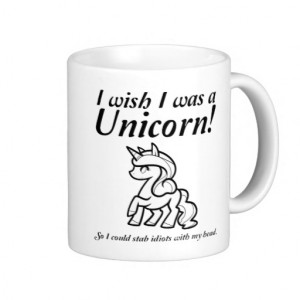 Unicorn Stabbing Funny T-Shirt Mugs