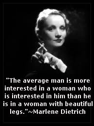 Marlene Dietrich has the average man all figured out