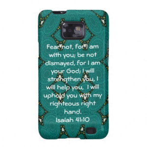 Bible Verses Inspirational Quote Isaiah 41:10 Galaxy S2 Cover