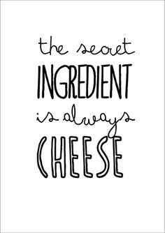 Kitchen art print The secret ingredient... - cooking quote typographic ...