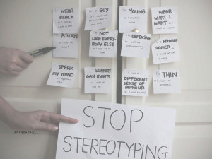 ... stereotyping. We do it automatically. Many of us can't help it. We