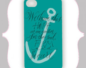 Iphone Case Teal Anchor