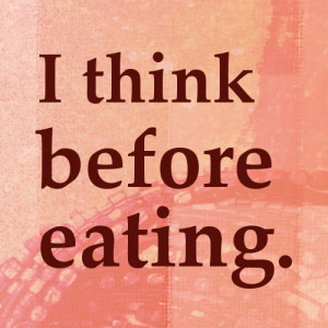think before eating – daily Positive affirmations poster for women