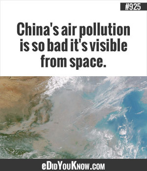 eDidYouKnow.com China's air pollution is so bad it's visible from ...