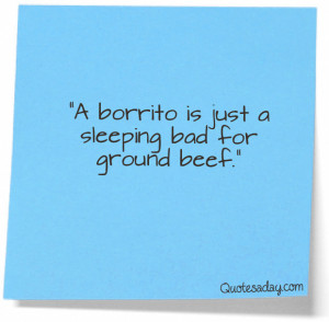Sleeping Funny Quotes Ground beef ~ funny quote