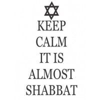 Keep Calm it is almost Shabbat vinyl wall decal