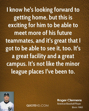 know he's looking forward to getting home, but this is exciting for ...