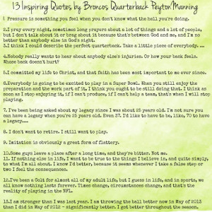 13 Inspiring Quotes by Broncos’ Quarterback Peyton Manning