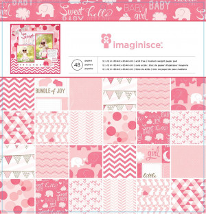 Imaginisce - My Baby Collection - Baby Girl - 12 x 12 Paper Pad