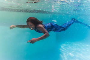 Arctic Blue Fin Fun Mermaid Tail