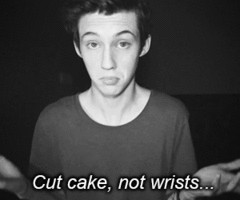 Cut cake not wrists
