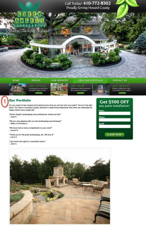 Landscape Design Website Design Analysis Columbia MD 21044