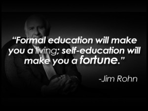 Jim Rohn Education Inspirational Quote