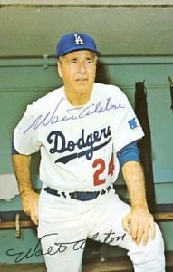 WALTER ALSTON Dodgers Legend BB HOFer Autographed