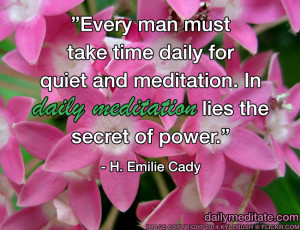 Do you meditate daily.. sometimes.. or never? Would love to hear your ...