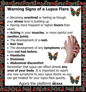 Warning signs of a lupus flare