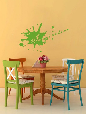 Vinyl Decals Imagination Blot Word Quote Home Wall Decor Removable ...