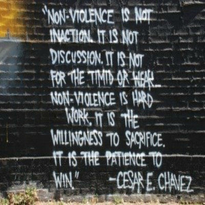 Non-violence is not inaction...