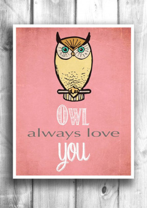 Typographic poster, Owl Print, Quote art, inspirational print, wall ...