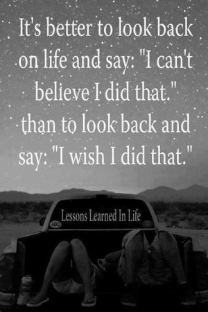 live life, no regrets, quotes