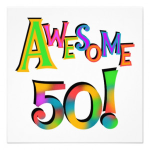 Awesome 50 Birthday T-shirts and Gifts Personalized Invites from ...