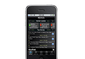 markets page for iphone access market indices and major instruments ...