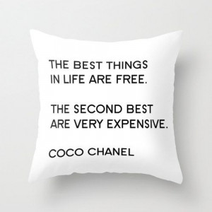 ... - Coco Chanel - Quotes - The Best Things in Life - Typography