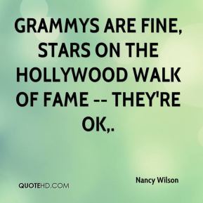 Nancy Wilson - Grammys are fine, stars on the Hollywood Walk of Fame ...