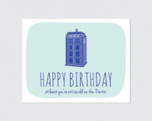 Doctor Who Birthday Card // Funny Birthday Card // Geeky Birthday ...