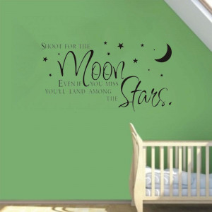 Wholesale Shoot for the moon stars quote wholesale wall stickers for ...