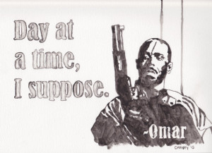 Omar The Wire 9x12 Quote Watercolor Print