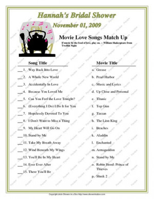 Movie Love Songs Match Up game thumbnail