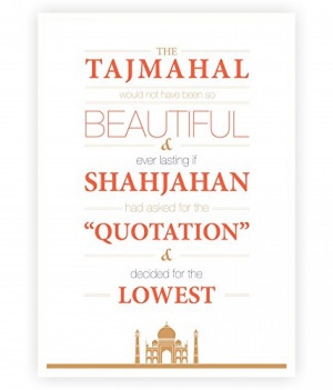 Taj Mahal Love and Motivational Quotes Poster Infographic