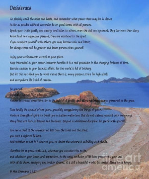 Desiderata on Beach Scene with Rainbow by Barbara Griffin. This ...