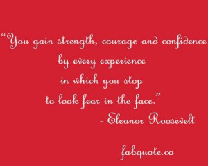Strength courage and confidence quote