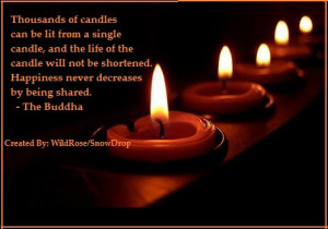 Thousands of candles can be lit....